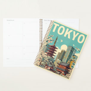 東京日本の旅行ヴィンテージ プランナー手帳