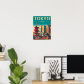 東京日本の旅行ヴィンテージ ポスター (ホームオフィス)