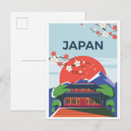 東京日本アートヴィンテージ旅行イラスト ポストカード