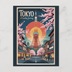 東京日本イラスト旅行アートヴィンテージ ポストカード