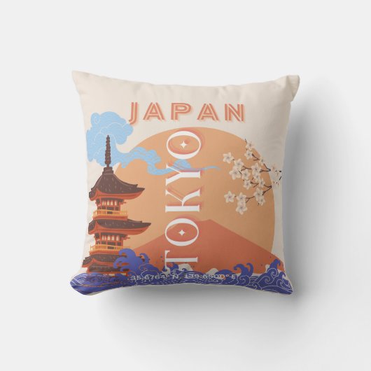 東京日本トラベルアート クッション (正面)