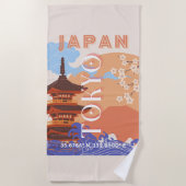東京日本トラベルアート ビーチタオル (正面)