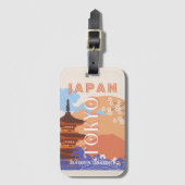 東京日本トラベルアート ラゲッジタグ (正面縦)