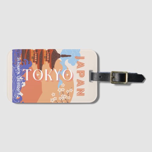 東京日本トラベルアート ラゲッジタグ (正面横)
