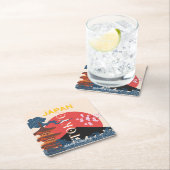 東京日本レトロ旅行芸術 スクエアペーパーコースター (インサイチュ)