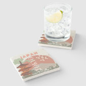 東京日本レトロ旅行芸術 ストーンコースター (横)