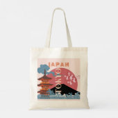東京日本レトロ旅行芸術 トートバッグ (裏面)
