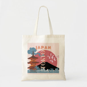 東京日本レトロ旅行芸術 トートバッグ