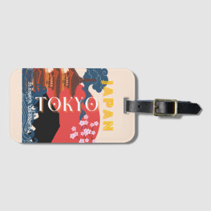 東京日本レトロ旅行芸術 ラゲッジタグ