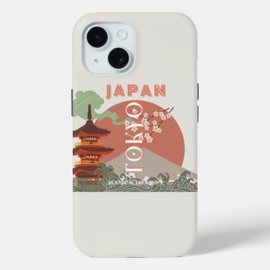 東京日本レトロ旅行芸術 Case-Mate iPhoneケース (裏面)