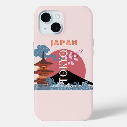 東京日本レトロ旅行芸術 Case-Mate iPhoneケース (裏面)