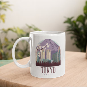 東京日本ヴィンテージ旅行コーヒーマグ コーヒーマグカップ