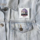 東京日本ヴィンテージ旅行ボタン 缶バッジ (インサイチュ)