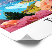 東京日本ヴィンテージ旅行ポトレイトイラストレーション ポスター (角)