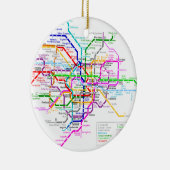 東京日本地下鉄の地図 セラミックオーナメント (右)