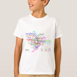 東京日本地下鉄の地図 Tシャツ