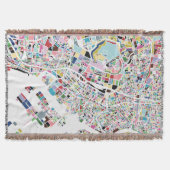 東京日本地図 スローブランケット (正面)