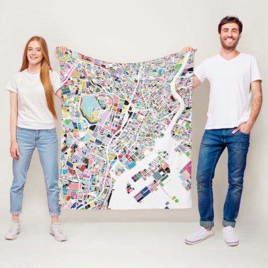 東京日本地図 フリースブランケット (インサイチュ)