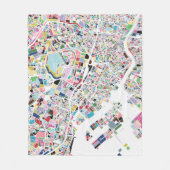 東京日本地図 フリースブランケット (正面)