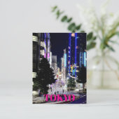 東京日本夜のネオンの光 ポストカード (スタンド正面)