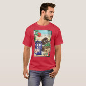 東京日本建造物レトロ風景ギフト Tシャツ (正面フル)