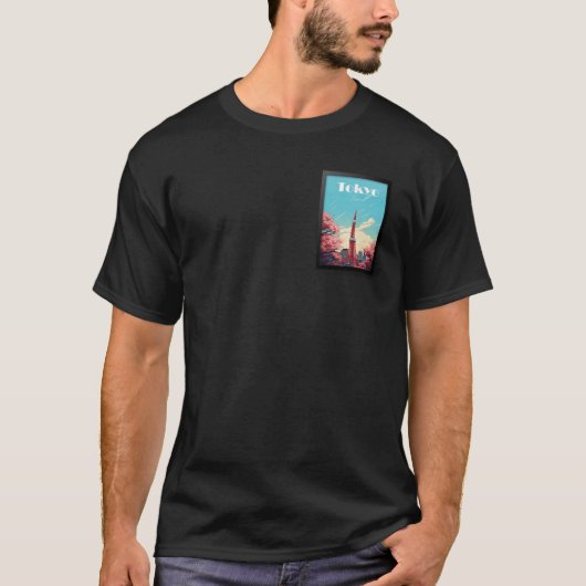 東京日本旅行ポスター Tシャツ (正面)