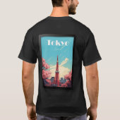 東京日本旅行ポスター Tシャツ (裏面)