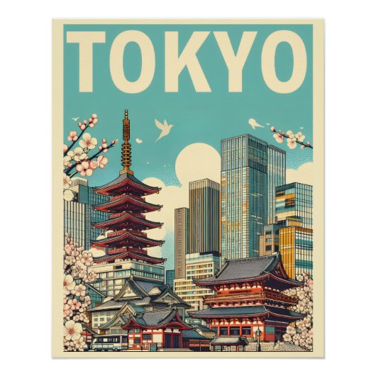 東京日本旅行レトロスカイラインギフト ポスター (正面)