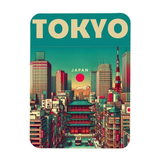 東京日本旅行ヴィンテージギフト マグネット (縦)