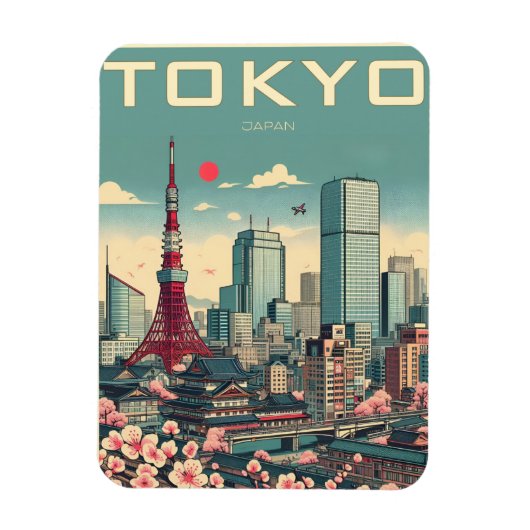 東京日本旅行ヴィンテージギフト マグネット (縦)