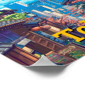 東京日本美術ヴィンテージ旅行 ポスター (角)