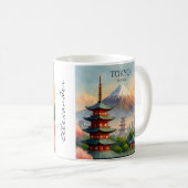 東京日本都市景観水彩画のお土産 コーヒーマグカップ (正面右)