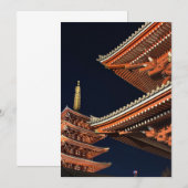 東京日本雷門の夜 招待状 (正面/裏面)