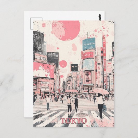 東京日本 ポストカード (正面/裏面)