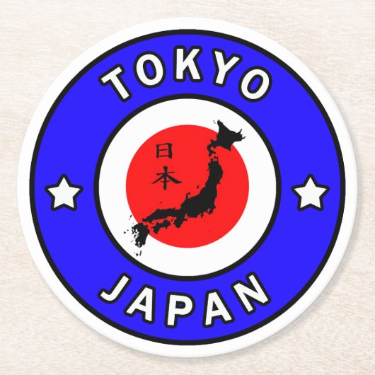 東京日本 ラウンドペーパーコースター (正面)