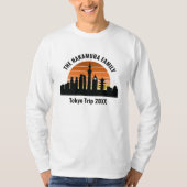 東京日本 日没 カスタマイズ ロングスリーブ Tシャツ (正面)