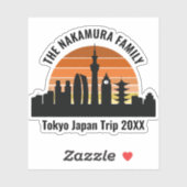 東京日本 日没 カスタム旅行のお土産 ノートパソコン シール (シート)