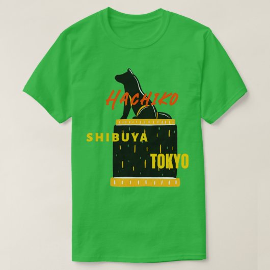 東京渋谷ハチ公 Tシャツ (デザイン正面)