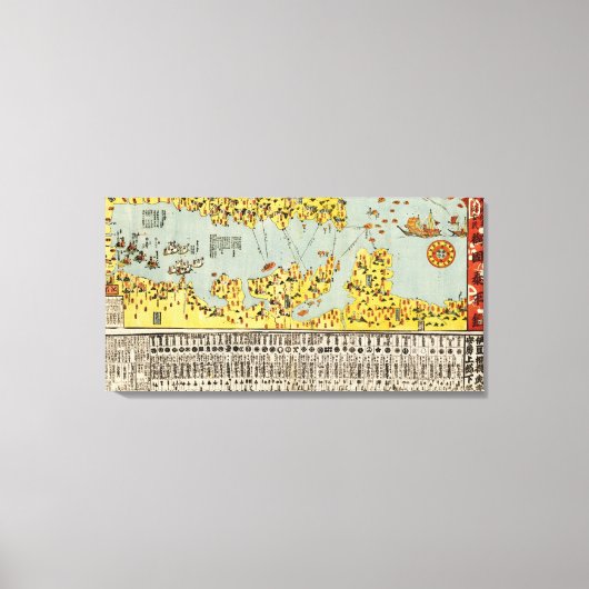 東京湾沿岸防衛地図 キャンバスプリント (正面)