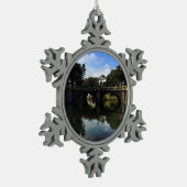 東京皇居二十橋#1 スノーフレークピューターオーナメント (左)