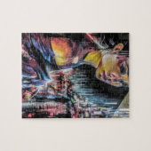 東京絵画の日本のな芸者女の子の通り ジグソーパズル (横)