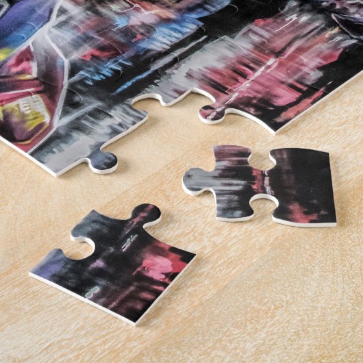 東京絵画の日本のな芸者女の子の通り ジグソーパズル (側面)