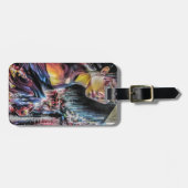 東京絵画の日本のな芸者女の子の通り ラゲッジタグ (正面横)