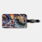 東京絵画の日本のな芸者女の子の通り ラゲッジタグ (裏面横)