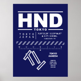 東京羽田国際的空港HND ポスター