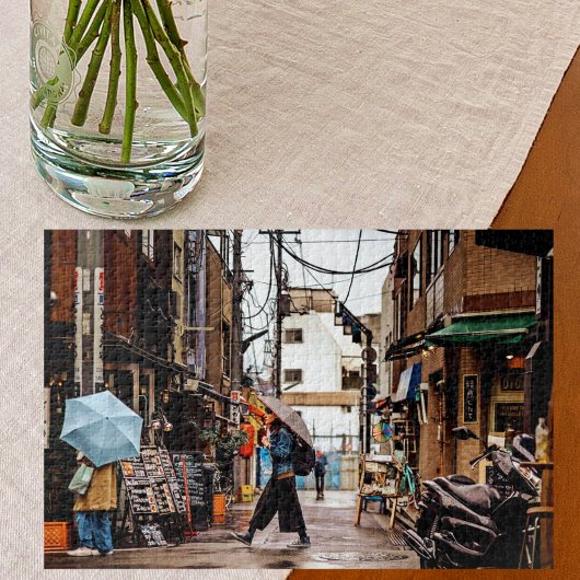 東京通りシーンジャパン傘チャレンジングおもしろい ジグソーパズル