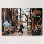 東京通りシーンジャパン傘チャレンジングおもしろい ジグソーパズル (横)