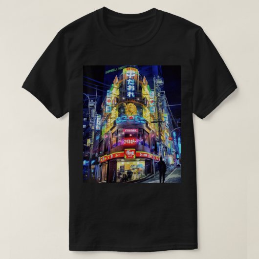 東京通り夜行写真Tシャツ Tシャツ (デザイン正面)