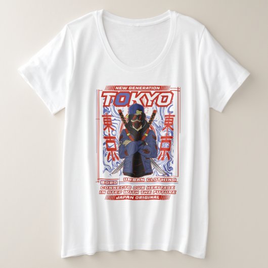 東京都市衣料 プラスサイズTシャツ (デザイン正面)