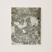 東京都市通りおよび建物のヴィンテージのデザイン ジグソーパズル (縦)